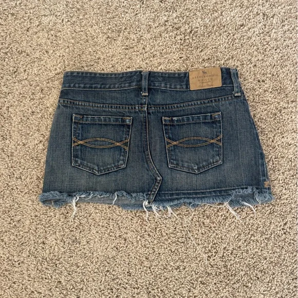 Abercrombie & Fitch Distressed Denim Mini Skirt - Picture 2 of 3
